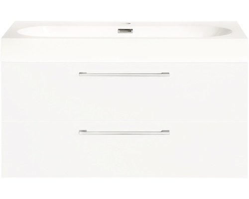 Ensemble de meubles de salle de bains Somero haute brillance blanc 80x57 cm