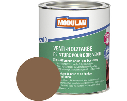 Peinture pour bois Venti MODULAN marron 750 ml Peinture à bois Modulan Venti dans un seau