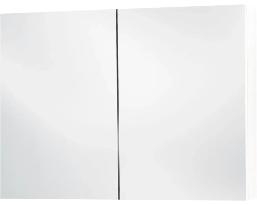 Armoire de toilette Differnz Somero lxhxp 80x66x13 cm blanc haute brillance Armoire de salle de bain à deux portes