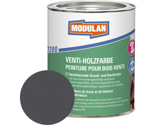 Peinture pour bois Venti MODULAN RAL 7016 gris anthracite 750 ml