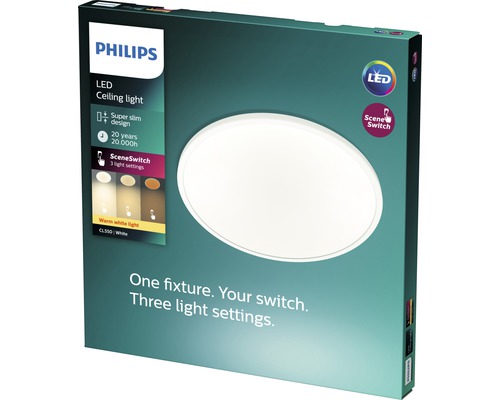 Emballage d''un plafonnier LED Philips avec fonction SceneSwitch