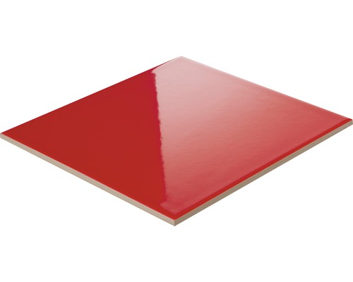 Carreau rouge individuel avec surface brillante