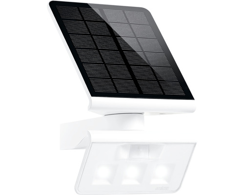 Steinel LED Solar Sensor Strahler IP44 3x0,4W 42 lm 4000 K neutralweiss 189x298 mm XSolar L-S weiss + zusätzlicher Wandhalter + 6 m Kabel