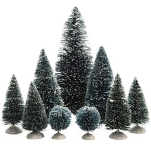 Dekorative Miniatur-Tannenbäume mit Schnee-Effekt, verschiedene Größen