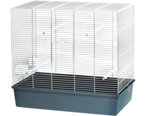 Cage à oiseaux Ellen bleu-chrome