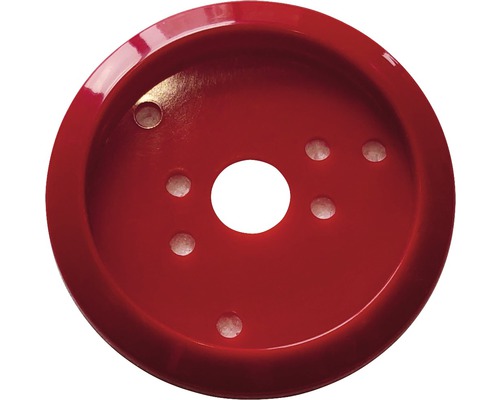 Poulie rouge avec plusieurs trous