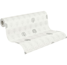 Rouleau de papier peint avec motif de feuilles stylisées