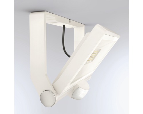 Weisse LED Aussenleuchte mit Bewegungsmelder zur Deckenmontage