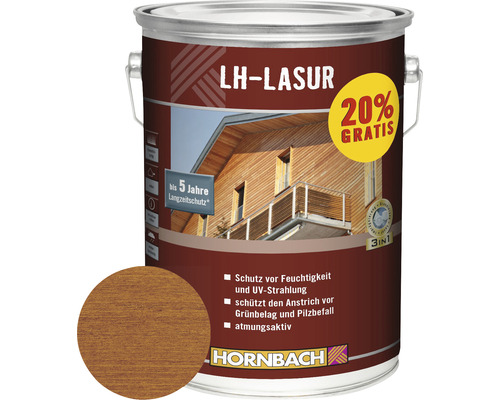 HORNBACH LH-Lasur teak 6 L + 20%
