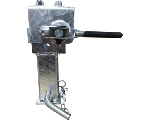 Béquille pour remorque avec manivelle et chaîne de sécurité