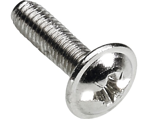 M6-Verbindungsschraube, Ganzmetall, M4, 50 Stück Metallschraube mit Linsenkopf und Kreuzschlitz