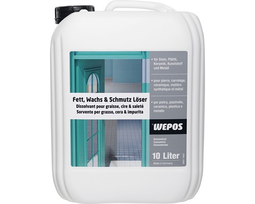 Wepos Produit dégraissant, décirant, détachant 10 L WEPOS dissolvant pour graisse, cire et saleté, 10 litres