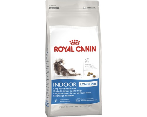 Nourriture pour chats ROYAL CANIN Indoor long Hair 2 kg Emballage de nourriture pour chats Royal Canin Indoor Long Hair