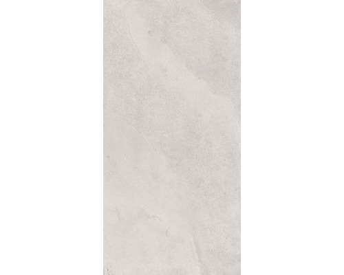 Dalle de terrasse en grès cérame fin FLAIRSTONE City Wave white bords rectifiés 120x60x2 cm Carreau de sol clair avec aspect pierre
