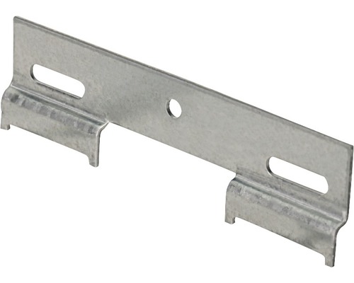 Schrankaufhängeschiene, verzinkt 130 mm, 25 Stück Metallhalterung mit Aussparungen und Haken