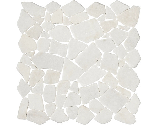 Mosaïque en marbre-pierre naturelle polygonale Bianco Carrara