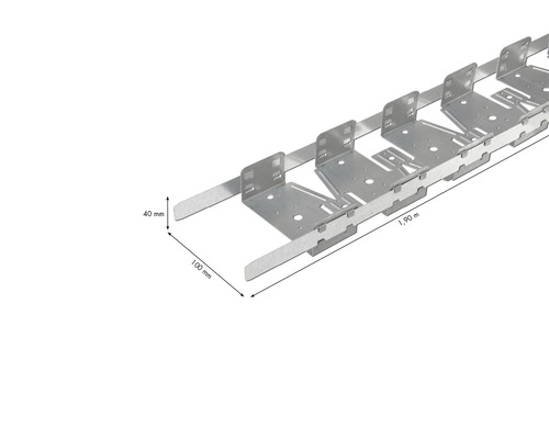 Support de latte de toit en métal, longueur 1,90 mètre