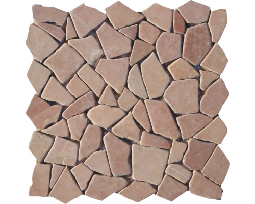 Polygonales Marmor-Natursteinmosaik Rosso Verona 30,5x30,5 cm Polygonales Marmor-Natursteinmosaik Rosso Verona 30,5x30,5 cm