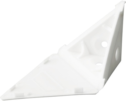 Raccord triangulaire, blanc 38x38x38 mm, 20 pièces Équerre de fixation blanche avec trous de perçage