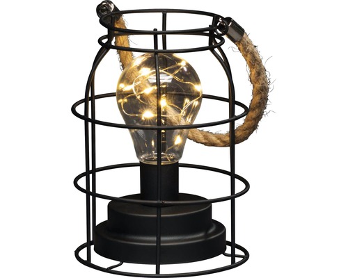 Lampe décorative avec design de cage et ampoule intégrée