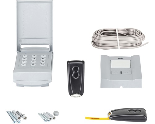 Kit d''ouverture de porte de garage avec clavier, émetteur portatif, récepteur et matériel de fixation