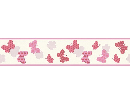 Frise 36858-1 Only Borders papillons rose 5 m x 13 cm Bordure avec papillons et nuages
