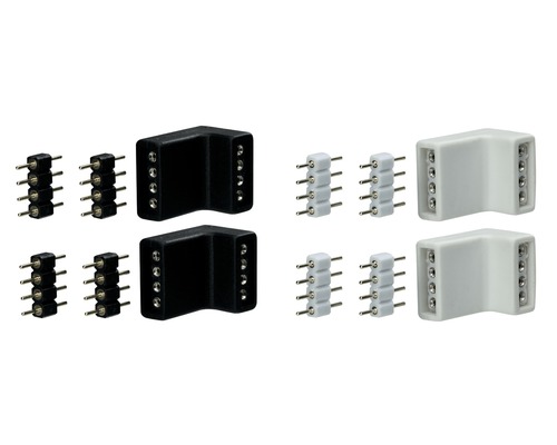 LED-Streifen Verbinder Set, bestehend aus Eckverbinder und Stecker