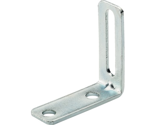 Verstellwinkel, verzinkt 55x55x20 mm, 25 Stück Metallwinkel mit Langloch und zwei Bohrlöchern