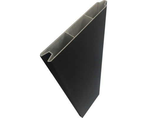 Konsta Steckprofil Steckzaun Aluminium 177x15 cm schwarz