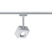 Spot sur rail avec tête de lampe en forme de cube