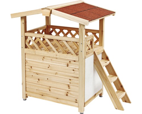 Holz Sandkasten mit Dach und Leiter