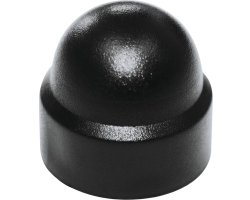 Cache pour vis six pans rond 6 mm noir 50 unités Écrou borgne noir en métal