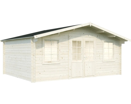Abri de jardin en bois avec fenêtres et double porte