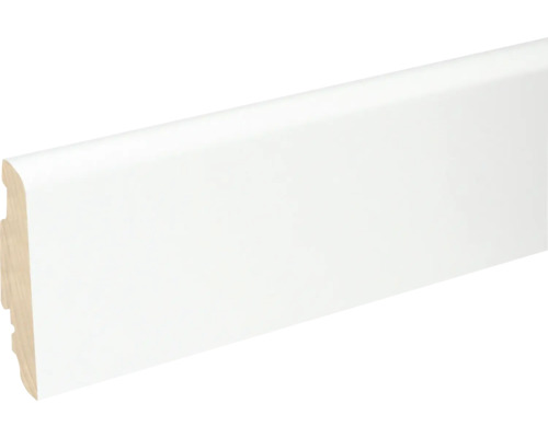 Plinthe SKANDOR blanc brillant FOFA786 FU60L 19 x 58 x 2400 mm Plinthe en bois laqué blanc