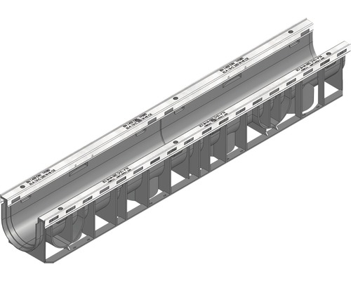 Hauraton Recyfix Plus 100 Entwässerungsrinne Unterteil Typ 01 aus PP 1000 x 147 x 135 mm