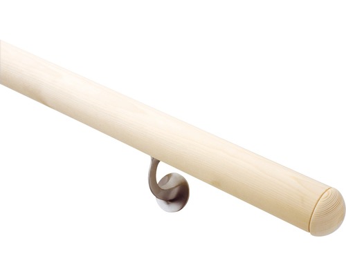 Main courante en bois avec support