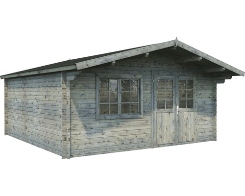 Abri de jardin en bois avec fenêtre et porte double