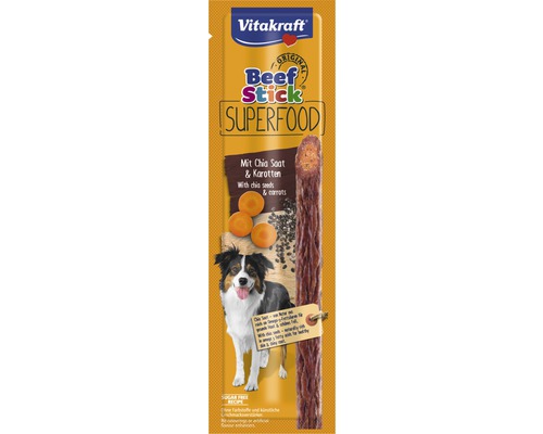 Hundesnack Vitakraft Beef Stick Superfood Karotte und Chia