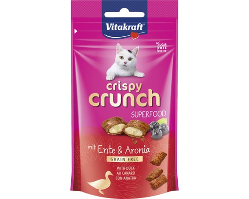 En-cas pour chat Vitakraft Crispy Crunch canard et Aronia 60 g