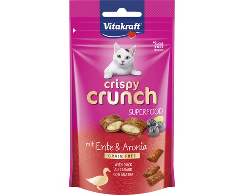 Katzensnack Vitakraft Crispy Crunch Ente und Aronia 60 g Vitakraft Crispy Crunch Superfood Katzensnack mit Ente und Aronia, getreidefrei