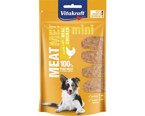 En-cas pour chiens Vitakraft Meat Me au poulet 60 g Vitakraft Meat Me Mini snack pour chien au poulet, recette sans céréales