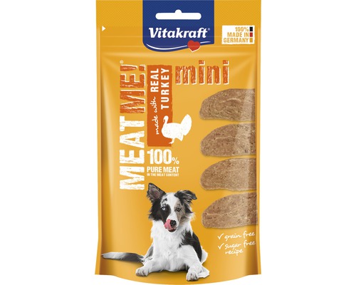 Hundesnack Vitakraft Meat Me mit Truthahn 60 g Vitakraft Mini Meat Me Hundesnack mit Truthahn, hergestellt in Deutschland