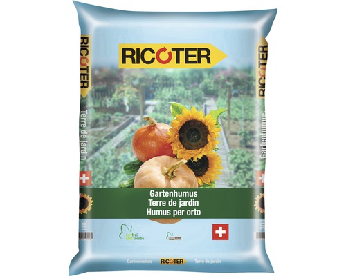 Ricoter Humus de jardin sans tourbe 30 l Sac d''humus pour jardin Ricoter