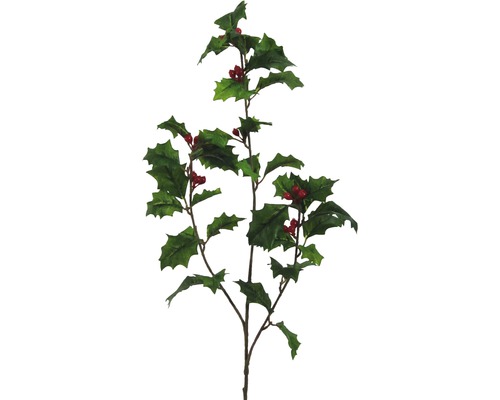 Plante artificielle branche de houx H 70 cm vert