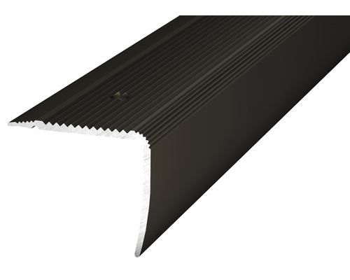 Prinz Treppenkantenprofil Alu bronze gelocht 35 x 30 x 1000 mm Treppenkantenprofil aus Metall mit geriffelter Oberfläche