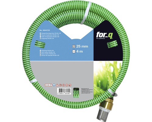 Garniture de flexible d'aspiration for_q FQ-SG 4 m Tuyau d''aspiration vert d''un diamètre de 25 mm et d''une longueur de 4 m