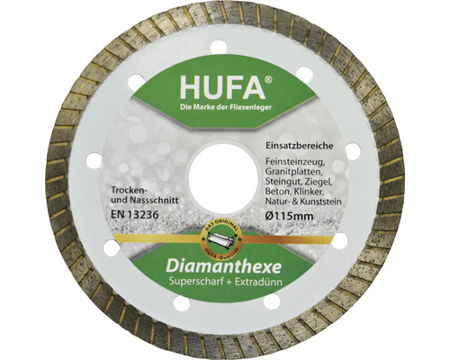 Hufa Diamanttrennscheibe Feinschnitt Ø 115 mm