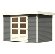 Abri de jardin Karibu Kodiak 4 330 x 238 cm gris terre
