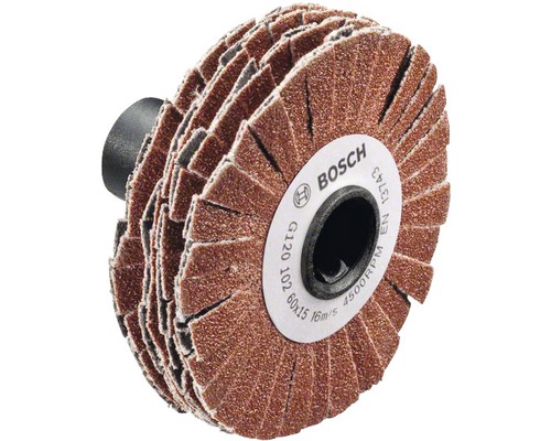 Bosch Rouleau abrasif flexible SW 15 grain de 120 pour Bosch Texoro Meule à lamelles Bosch, grain 120, diamètre 60 millimètres