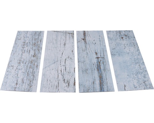 Antirutschsticker mySPOTTI stepon Wood Light Blue Set mit 4 Streifen à 30x10 cm